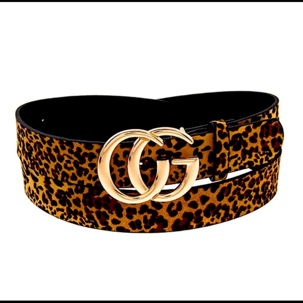 Animal Print Faux Fashion Belt